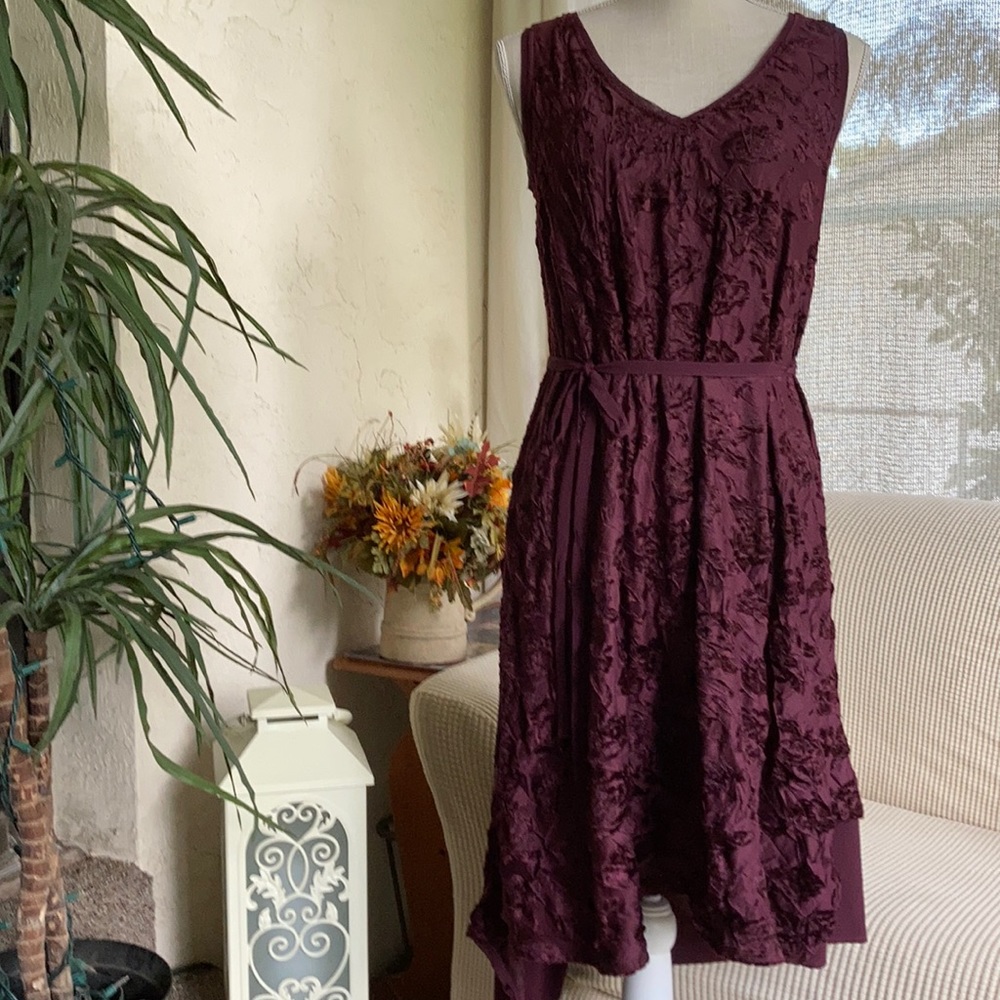 Simply Vera Vera Wang Sleeveless Burgundy Dress